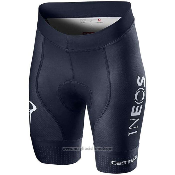 2020 Abbigliamento Ciclismo Donne Ineos Grenadiers Rosso Scuro Blu Manica Corta e Salopette